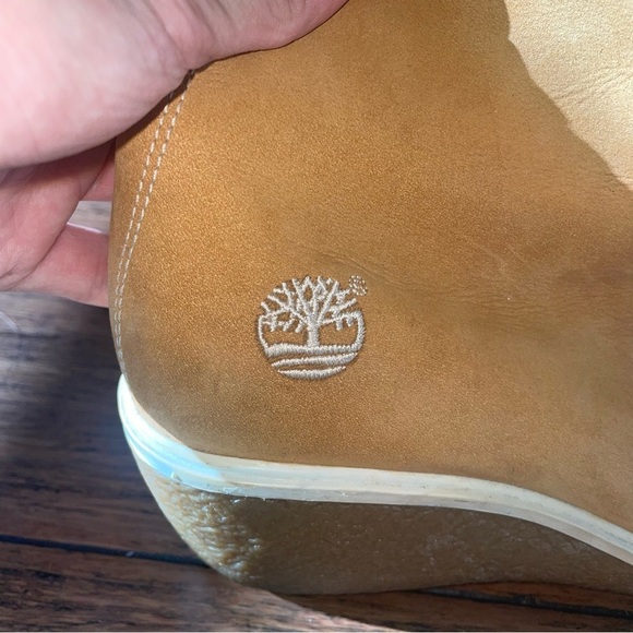 Y2K timberland boots ankle boots wedge boots heel leather boots zipper boots - Picture 14 of 16